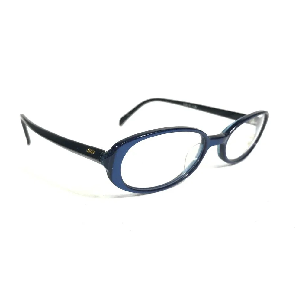 MCM Eyeglasses Frames 502 Black Clear Blue Round Oval Full Rim 50-19-140